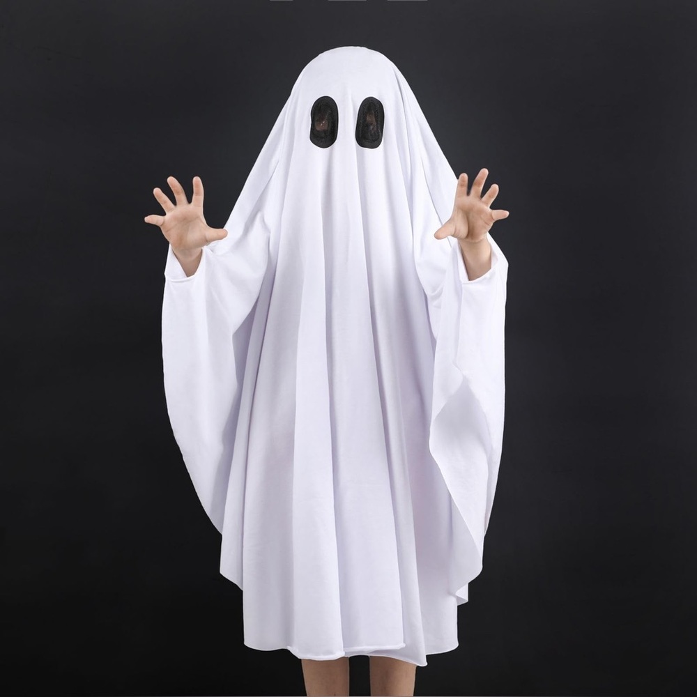 Kids Ghost Halloween Costume for Ages 5-7 White Brand New